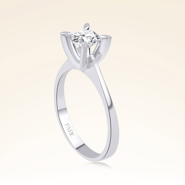 G Renk 0,60 Karat HRD Sertifikalı Tektaş Pırlanta Yüzük - Pare Pırlanta