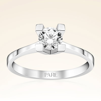 G Renk 0,60 Karat HRD Sertifikalı Tektaş Pırlanta Yüzük - Pare Pırlanta