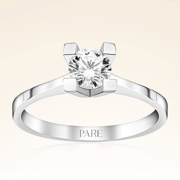 G Renk 0,60 Karat HRD Sertifikalı Tektaş Pırlanta Yüzük - Pare Pırlanta