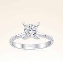 G Renk 0,70 Karat HRD Sertifikalı Tektaş Pırlanta Yüzük - 1