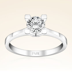 G Renk 0,70 Karat HRD Sertifikalı Tektaş Pırlanta Yüzük - 1