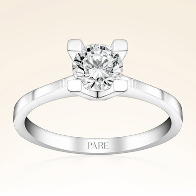 G Renk 0,70 Karat HRD Sertifikalı Tektaş Pırlanta Yüzük - Pare Pırlanta