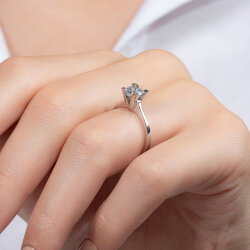 G Renk 0,80 Karat HRD Sertifikalı Tektaş Pırlanta Yüzük - 7