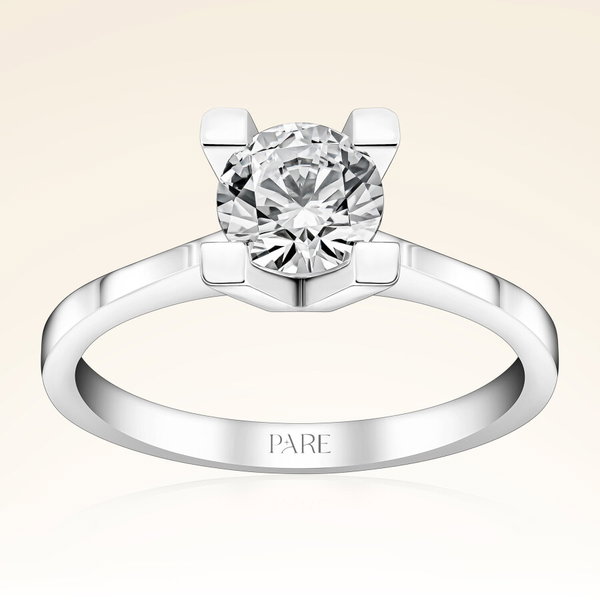 G Renk 0,80 Karat HRD Sertifikalı Tektaş Pırlanta Yüzük - Pare Pırlanta