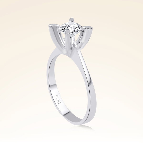 G Renk 0,80 Karat HRD Sertifikalı Tektaş Pırlanta Yüzük - Pare Pırlanta