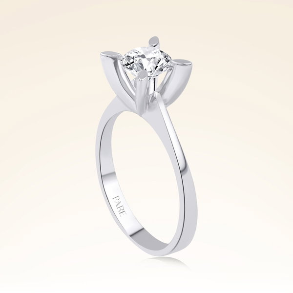 G Renk 0,90 Karat HRD Sertifikalı Tektaş Pırlanta Yüzük - Pare Pırlanta