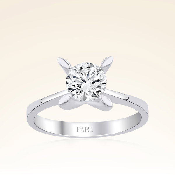 G Renk 0,90 Karat HRD Sertifikalı Tektaş Pırlanta Yüzük - Pare Pırlanta