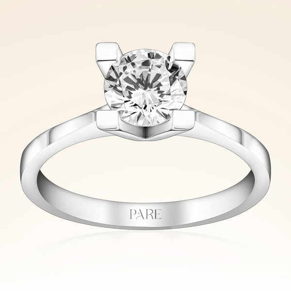 G Renk 0,90 Karat HRD Sertifikalı Tektaş Pırlanta Yüzük - Pare Pırlanta