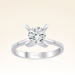 G Renk 0,90 Karat HRD Sertifikalı Tektaş Pırlanta Yüzük - 1