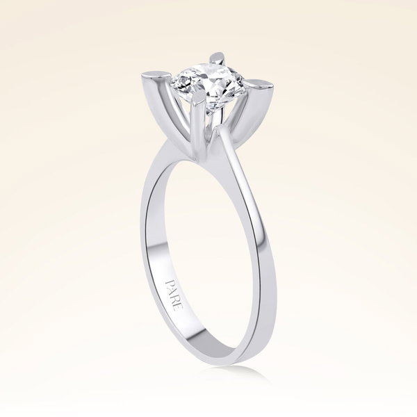 G Renk 1,00 Karat HRD Sertifikalı Tektaş Pırlanta Yüzük - Pare Pırlanta