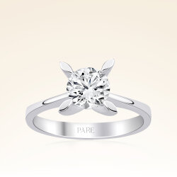 G Renk 1,00 Karat HRD Sertifikalı Tektaş Pırlanta Yüzük - 1