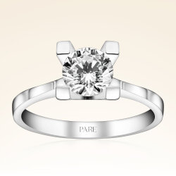 G Renk 1,00 Karat HRD Sertifikalı Tektaş Pırlanta Yüzük - 1