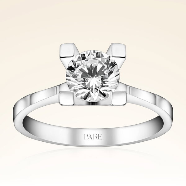 G Renk 1,00 Karat HRD Sertifikalı Tektaş Pırlanta Yüzük - Pare Pırlanta