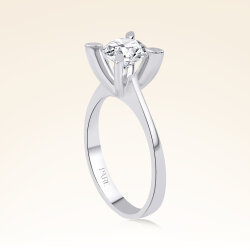 G Renk 1,00 Karat HRD Sertifikalı Tektaş Pırlanta Yüzük - 2