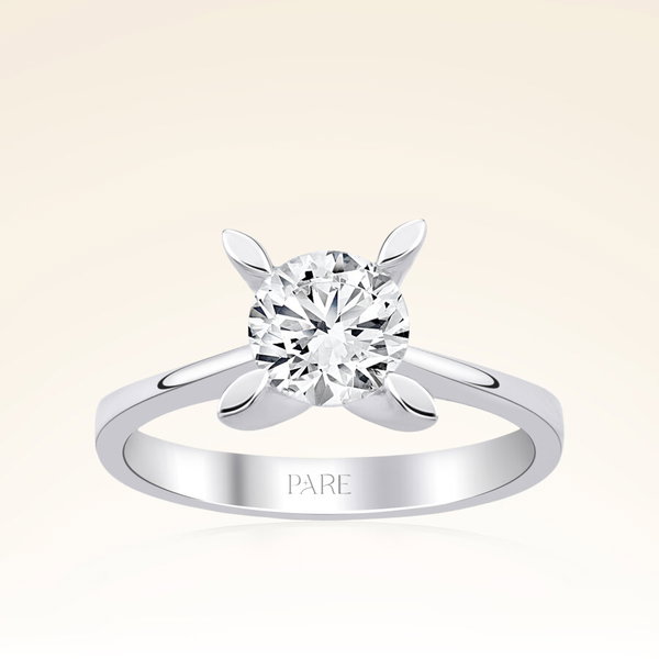 G Renk 1,00 Karat HRD Sertifikalı Tektaş Pırlanta Yüzük - Pare Pırlanta