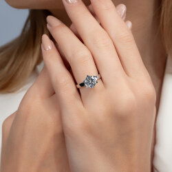 G Renk 2,50 Karat HRD Sertifikalı Tektaş Pırlanta Yüzük - PR00836-H40 - 5