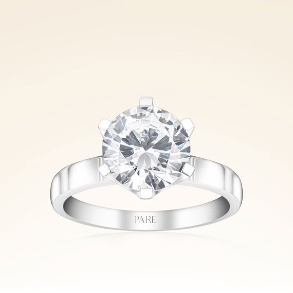  G Renk 2,50 Karat HRD Sertifikalı Tektaş Pırlanta Yüzük - Pare Pırlanta