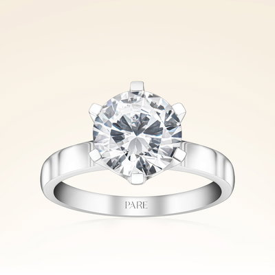  G Renk 2,50 Karat HRD Sertifikalı Tektaş Pırlanta Yüzük - Pare Pırlanta