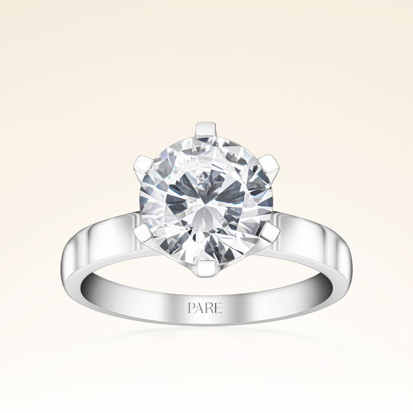  G Renk 2,50 Karat HRD Sertifikalı Tektaş Pırlanta Yüzük - Pare Pırlanta