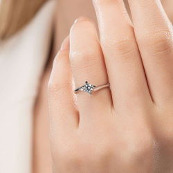 G Renk HRD Sertifikalı 0,40 Karat Tektaş Pırlanta Yüzük - 5