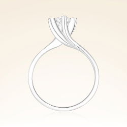 G Renk HRD Sertifikalı 0,40 Karat Tektaş Pırlanta Yüzük - 3