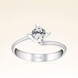 G Renk HRD Sertifikalı 0,40 Karat Tektaş Pırlanta Yüzük - 1