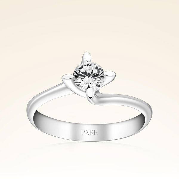 G Renk HRD Sertifikalı 0,40 Karat Tektaş Pırlanta Yüzük - Pare Pırlanta