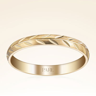 İnce Başak Erkek Alyans - Pare Pırlanta