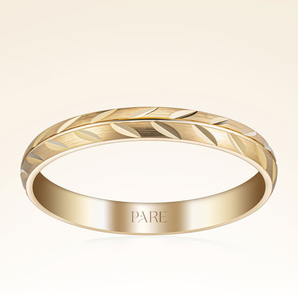 İnce Başak Erkek Alyans - Pare Pırlanta