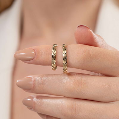 İnce Başak Erkek Alyans - Pare Pırlanta