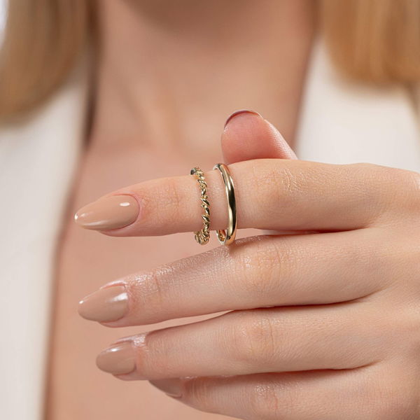 İnce Klasik Erkek Alyans - Pare Pırlanta