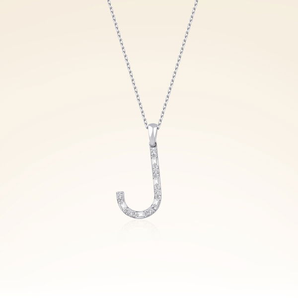 J Harf Pırlantalı Kolye - Pare Pırlanta