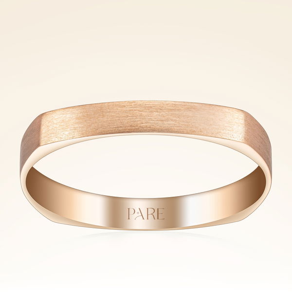 Kare Mat Erkek Alyans - Pare Pırlanta