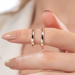 Kenarı Kalemli Çift Alyans - 2