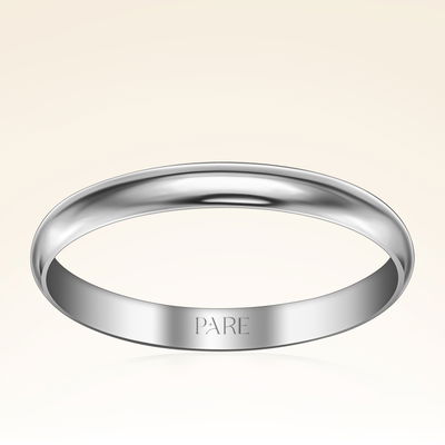 Klasik İnce Bombeli 2 mm Kadın Alyans - Pare Pırlanta