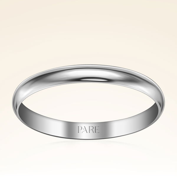 Klasik İnce Bombeli 2 mm Kadın Alyans - Pare Pırlanta