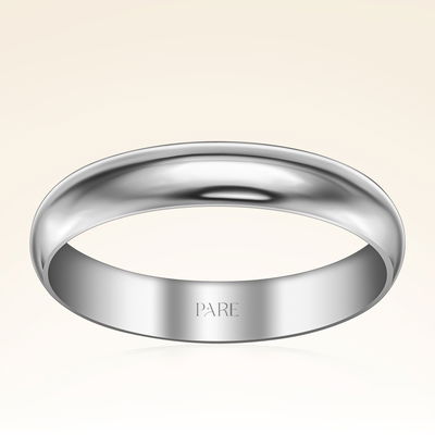 Klasik Kalın Bombeli 4 mm Erkek Alyans - Pare Pırlanta