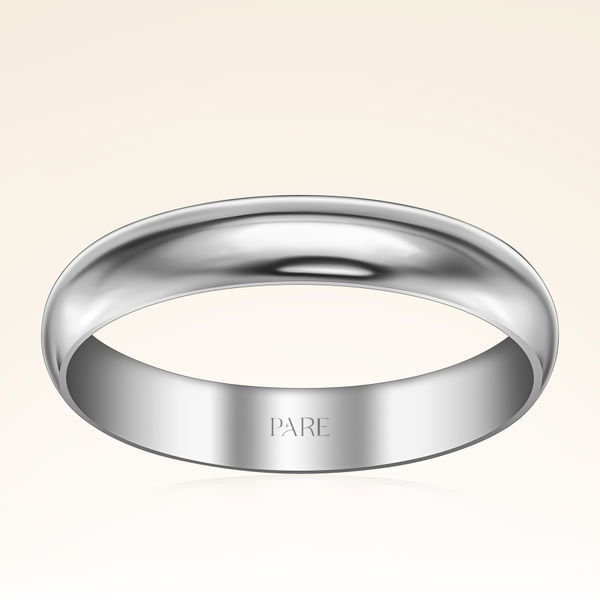 Klasik Kalın Bombeli 4 mm Erkek Alyans - Pare Pırlanta