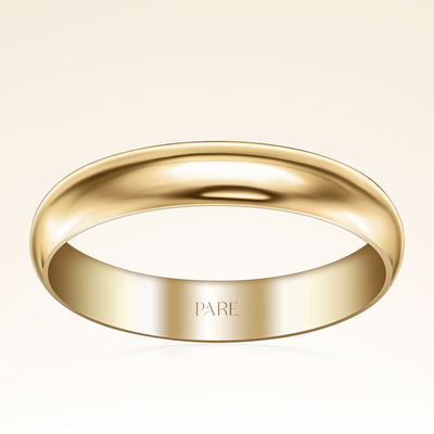 Klasik Kalın Bombeli 4 mm Erkek Alyans - Pare Pırlanta