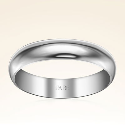 Klasik Kalın Bombeli 4 mm Kadın Alyans - Pare Pırlanta