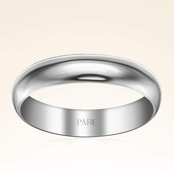 Klasik Kalın Bombeli 4 mm Kadın Alyans - Pare Pırlanta