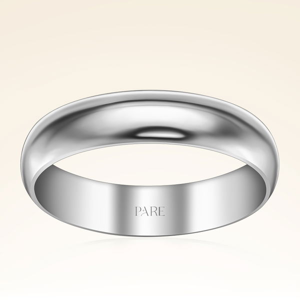 Klasik Kalın Bombeli 5 mm Erkek Alyans - Pare Pırlanta