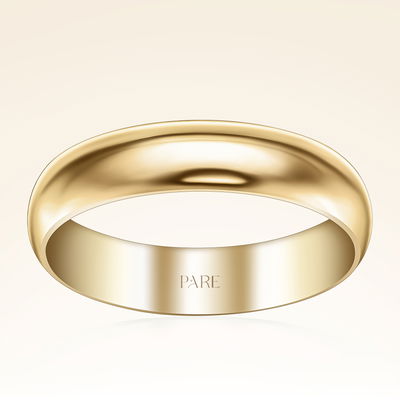 Klasik Kalın Bombeli 5 mm Erkek Alyans - Pare Pırlanta