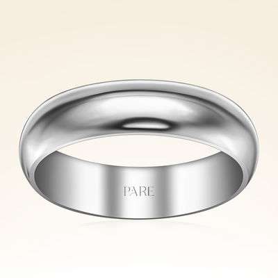 Klasik Kalın Bombeli 5 mm Kadın Alyans - Pare Pırlanta