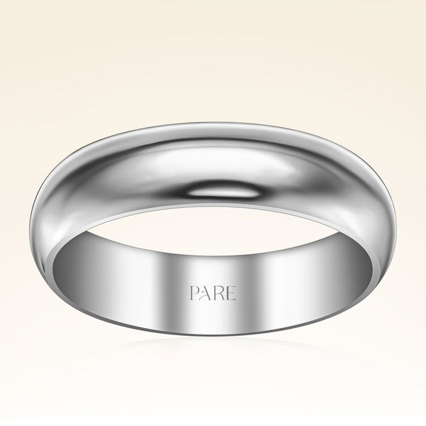 Klasik Kalın Bombeli 5 mm Kadın Alyans - Pare Pırlanta