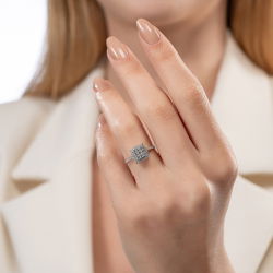 0,40 Karat Kolu Taşlı Fantezi Pırlanta Yüzük - PR01296 - 3