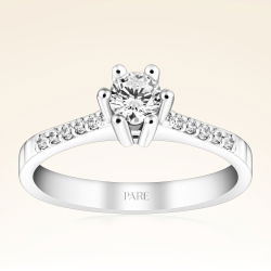 0,40 Karat Kolu Taşlı Tektaş Pırlanta Yüzük - PR01227 - 1