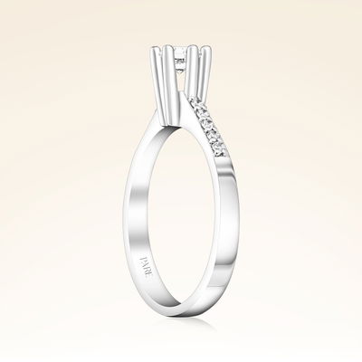 0,40 Karat Kolu Taşlı Tektaş Pırlanta Yüzük - Pare Pırlanta