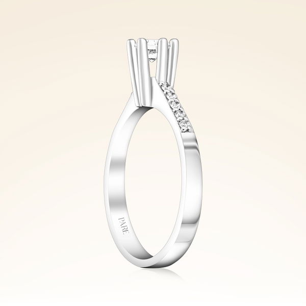 0,40 Karat Kolu Taşlı Tektaş Pırlanta Yüzük - Pare Pırlanta