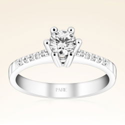 0,50 Karat Kolu Taşlı Tektaş Pırlanta Yüzük - PR01228 - 1